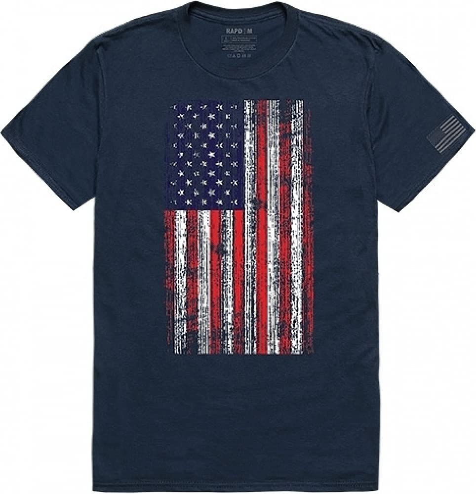 Tac. Graphic T, Distressed Flag, Navy, 2X