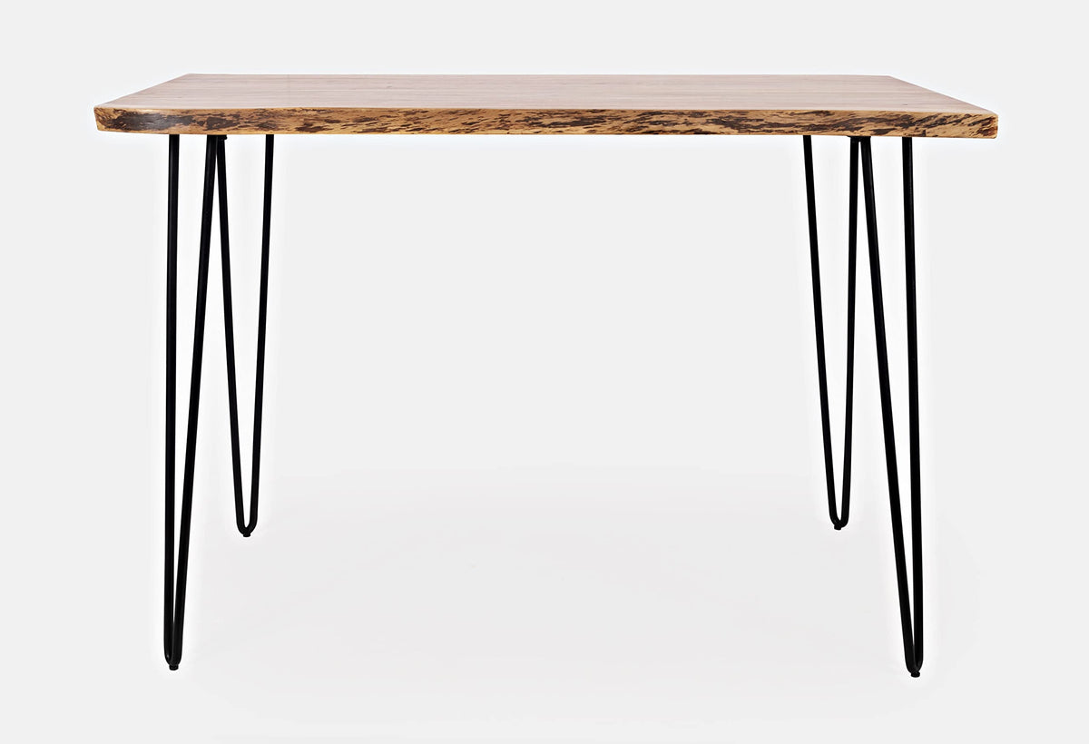 Nature'S Edge 52'' Solid Acacia Counter Height Live Edge Modern Dining Table, Natural