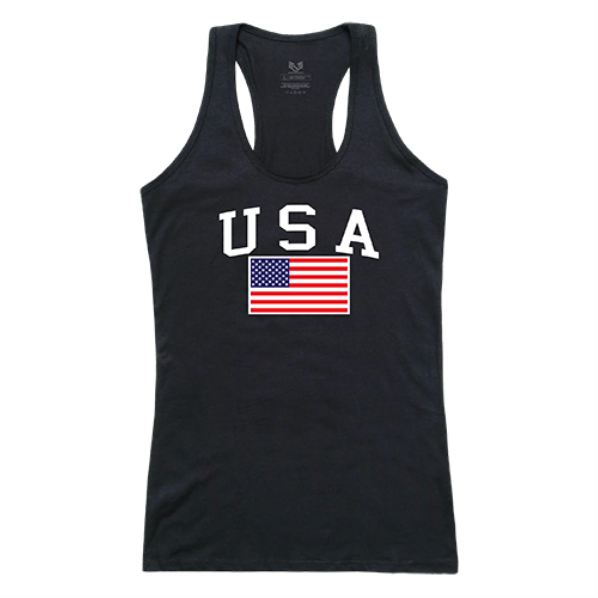 Graphic Tank, USA & Flag, Black, S