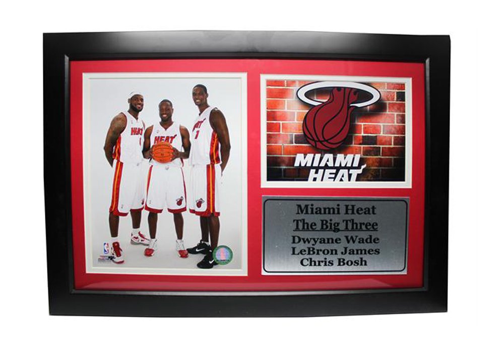 12x18 Photo Stat Frame - Miami Heat The Big Three