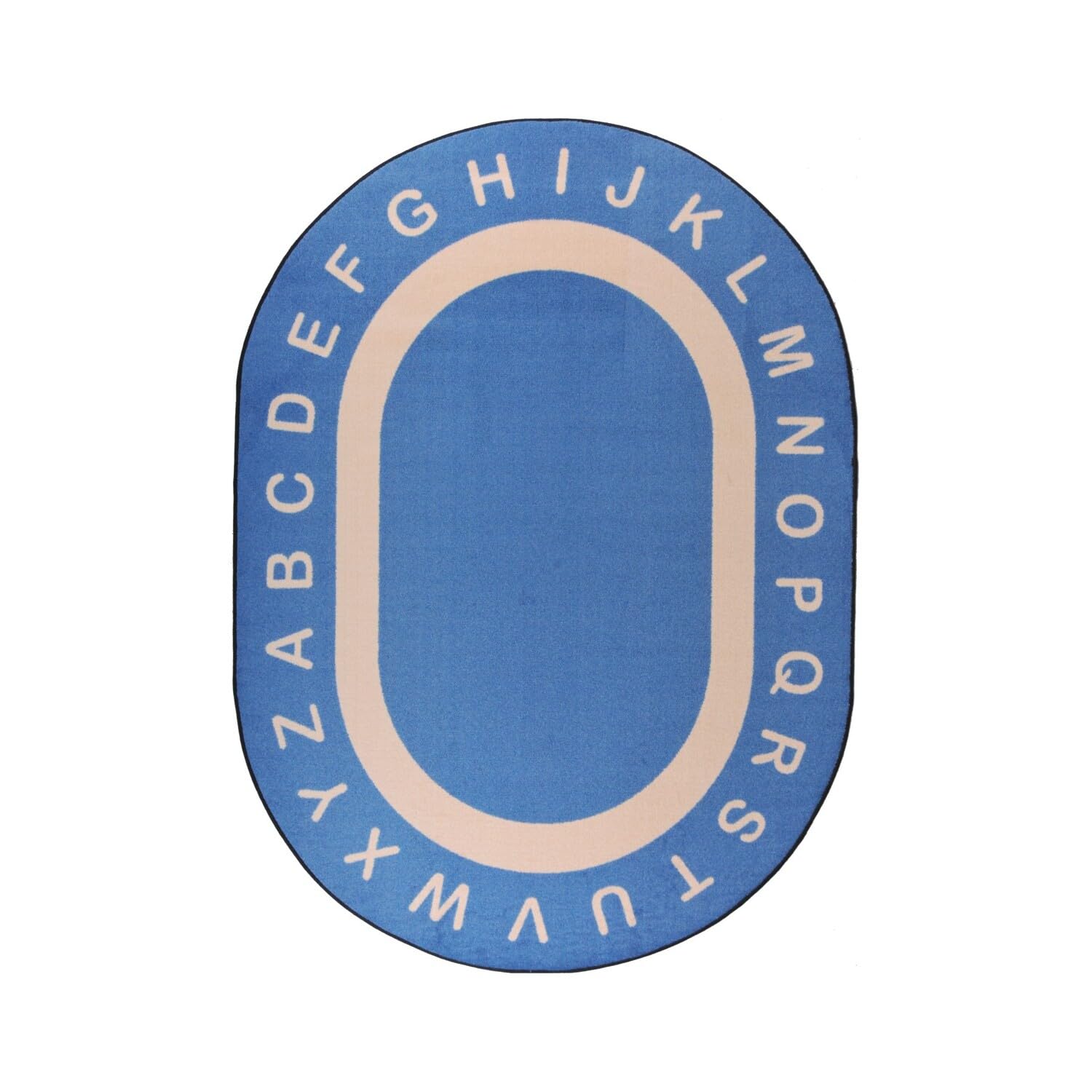 Endless Alphabet 54 x 78??Oval area rug in color Seaside