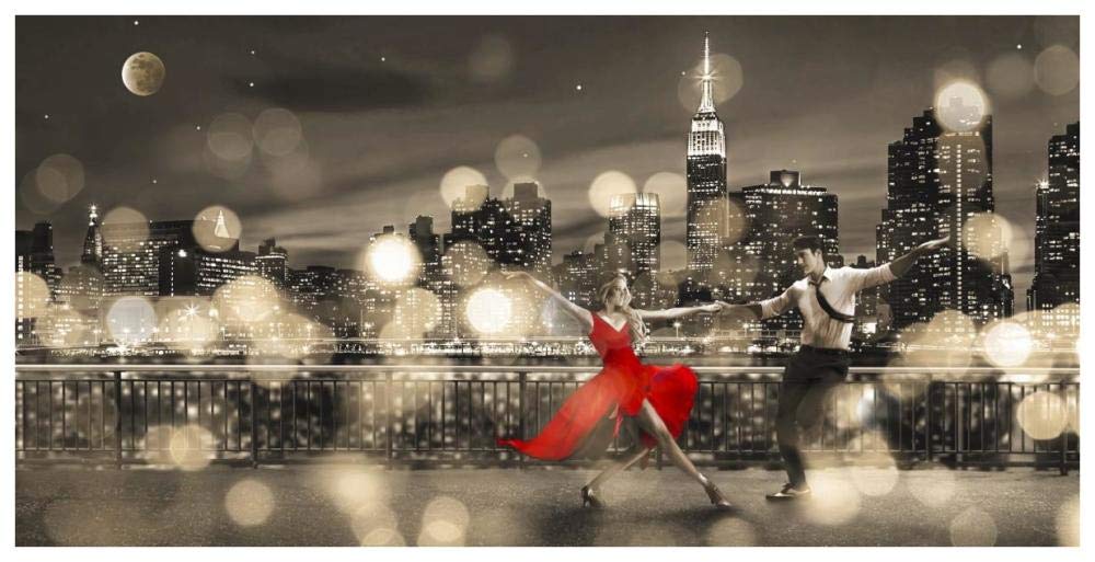 Dancin in the Moonlight (BW)-Paper Art-74x38”