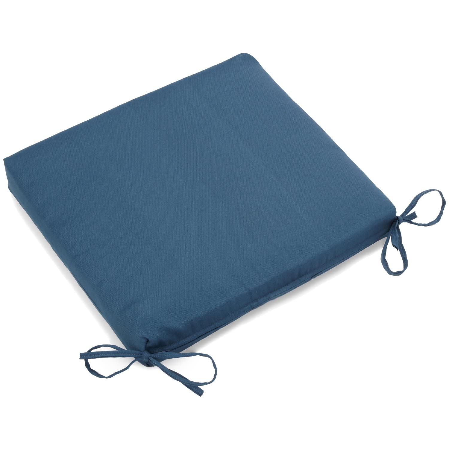 20-inch by 19-inch Twill Chair Cushion  - Indigo