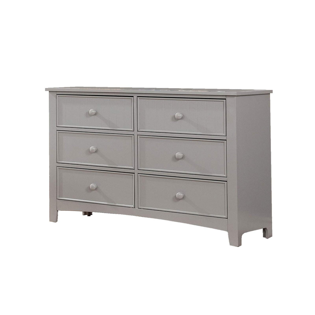 Benjara Transitional Styled Wooden Dresser With Storage Drawers, Gray