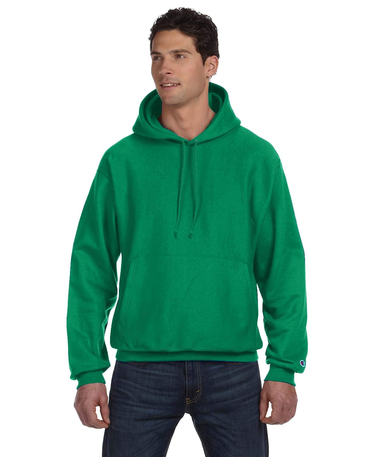 Champion Reverse Weave Hooded Sweatshirt - Kelly Green, L