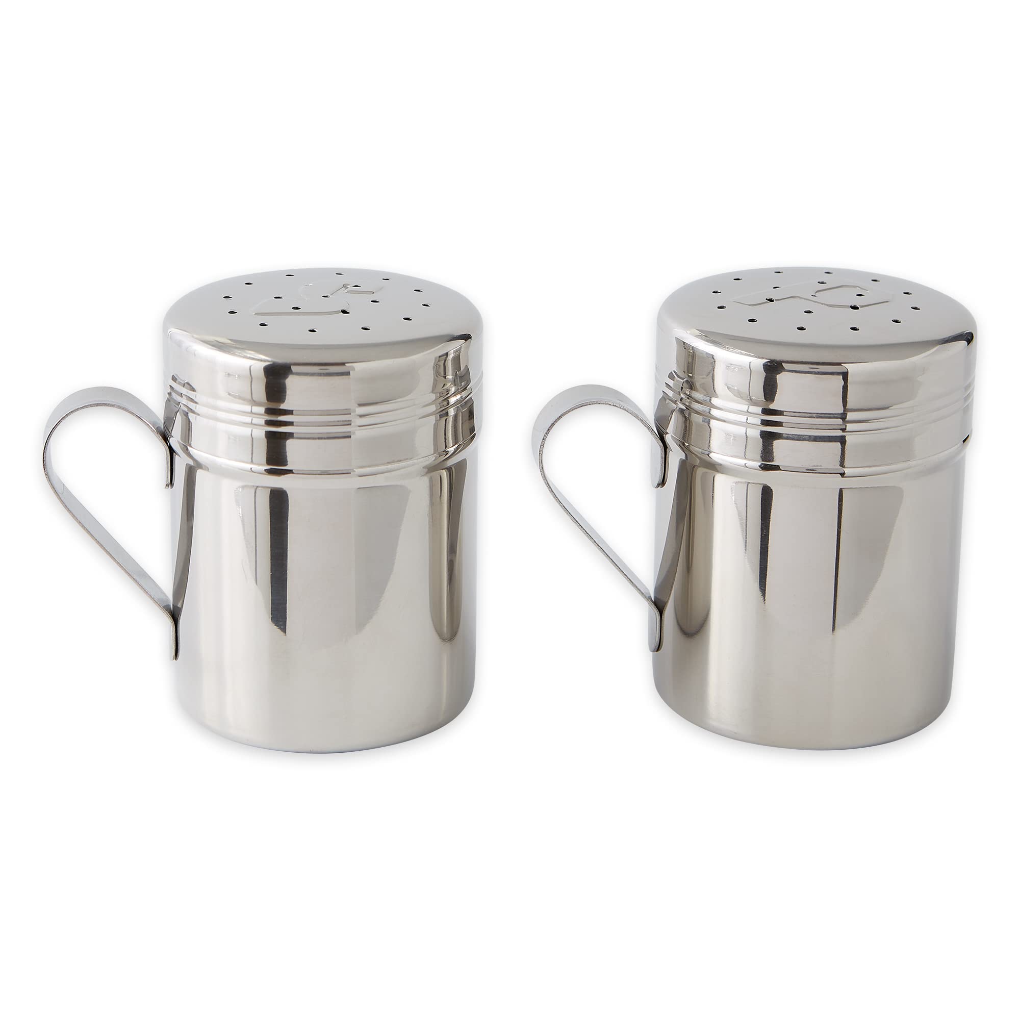 Rsvp International Endurance Kitchen Shaker Collection, Dishwasher Safe, Salt & Pepper Set, 10-Ounce, Stainless Steel