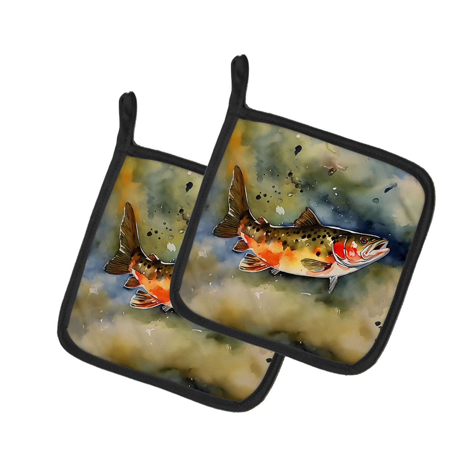 Brook Trout Pair of Pot Holders