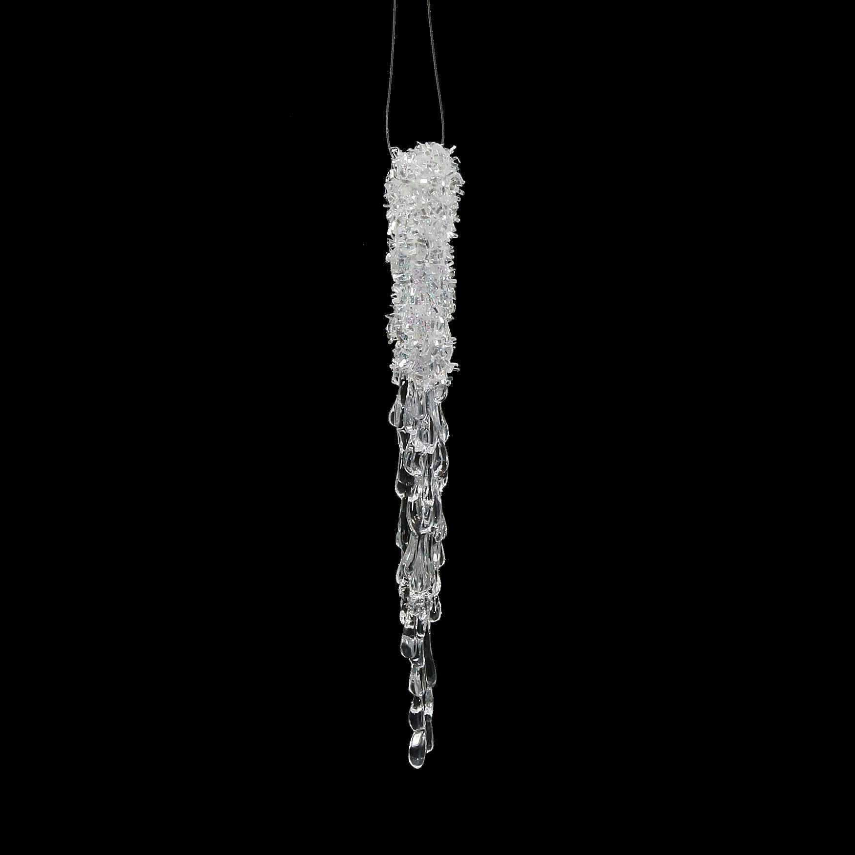 Casafoyer  8'' Clear Glitter Icicle 6/Bag - M135908 - (Pack Of 2)