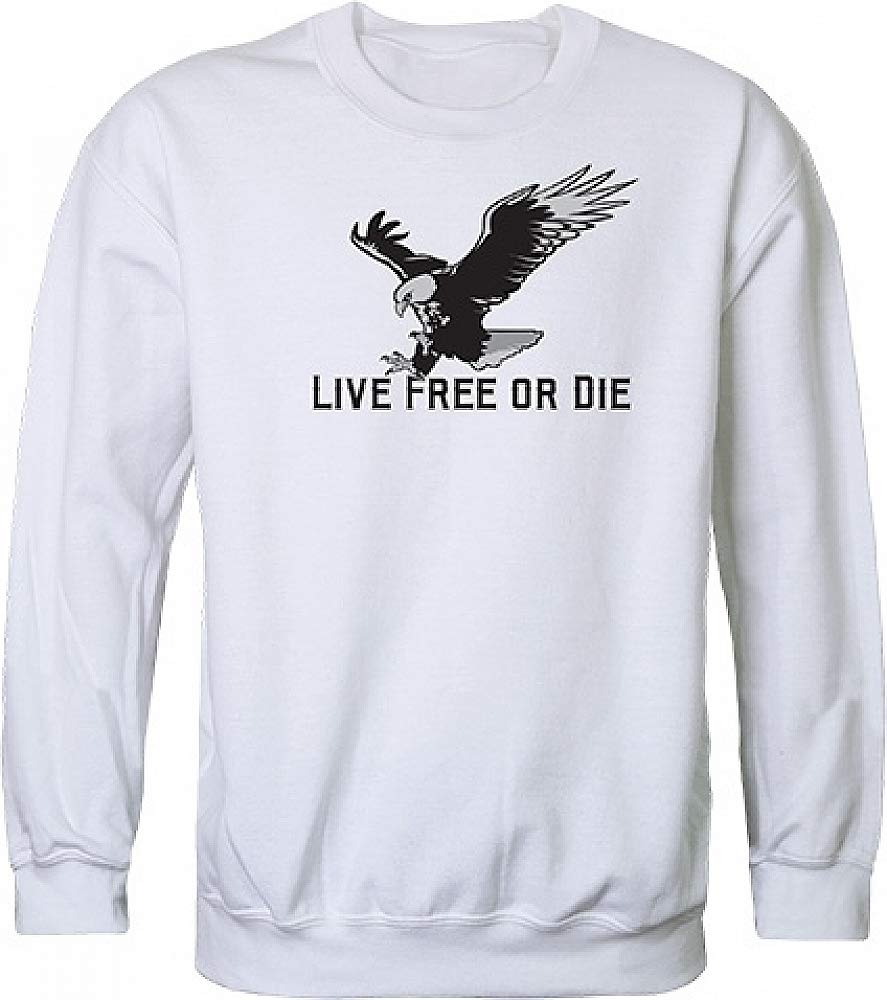 Graphic Crewneck, Live Free, White, M