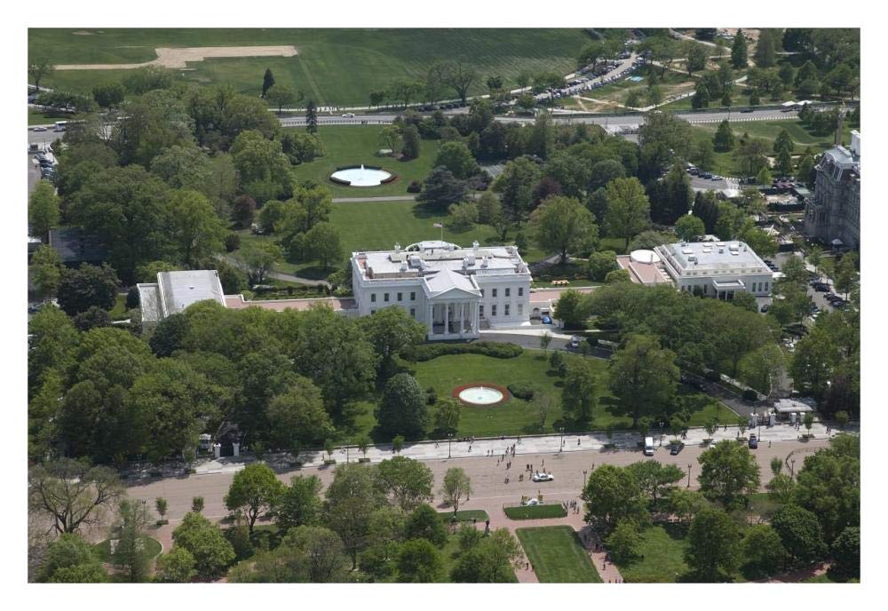 Aerial view of the White House, Washington, D.C.-Paper Art-32x22”