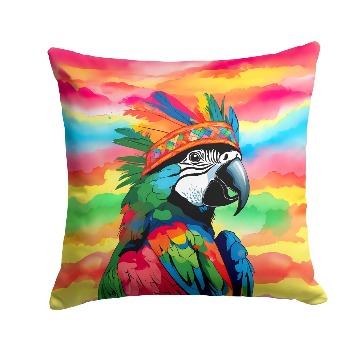 Hippie Animal Parrot Throw Pillow