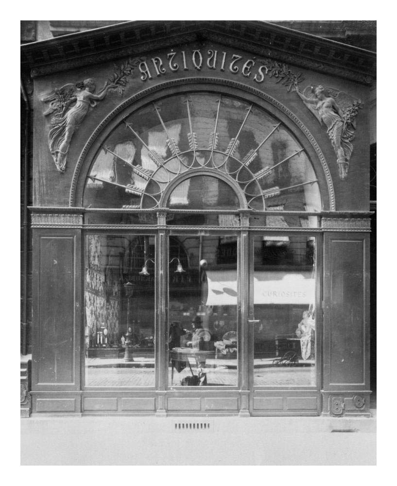 Paris, 1902 - Antique Store, rue du Faubourg-Saint-Honor-Paper Art-20x24”