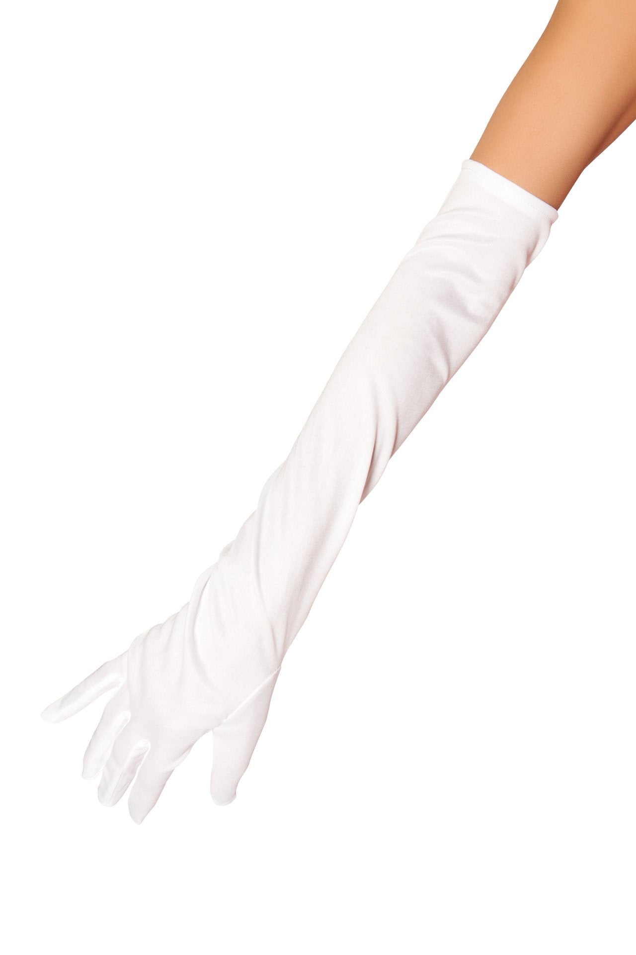 10104 - Stretch Satin Gloves - One Size / White