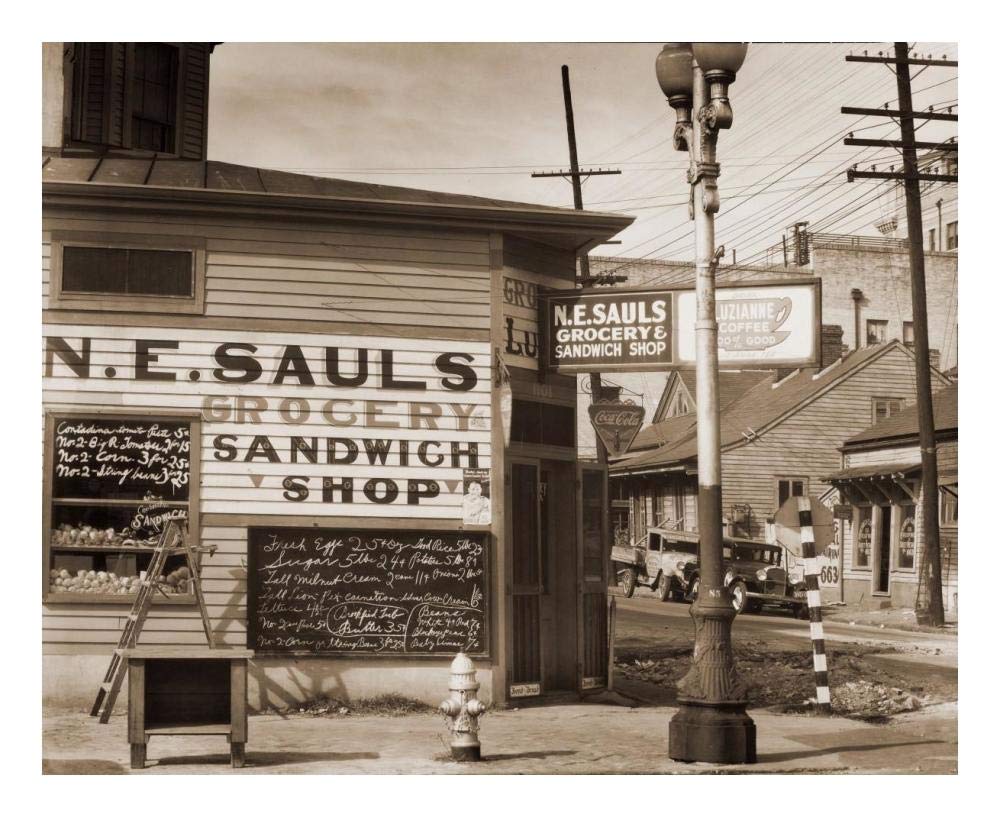 Street Scene, New Orleans, Louisiana, 1935-Paper Art-24x20”