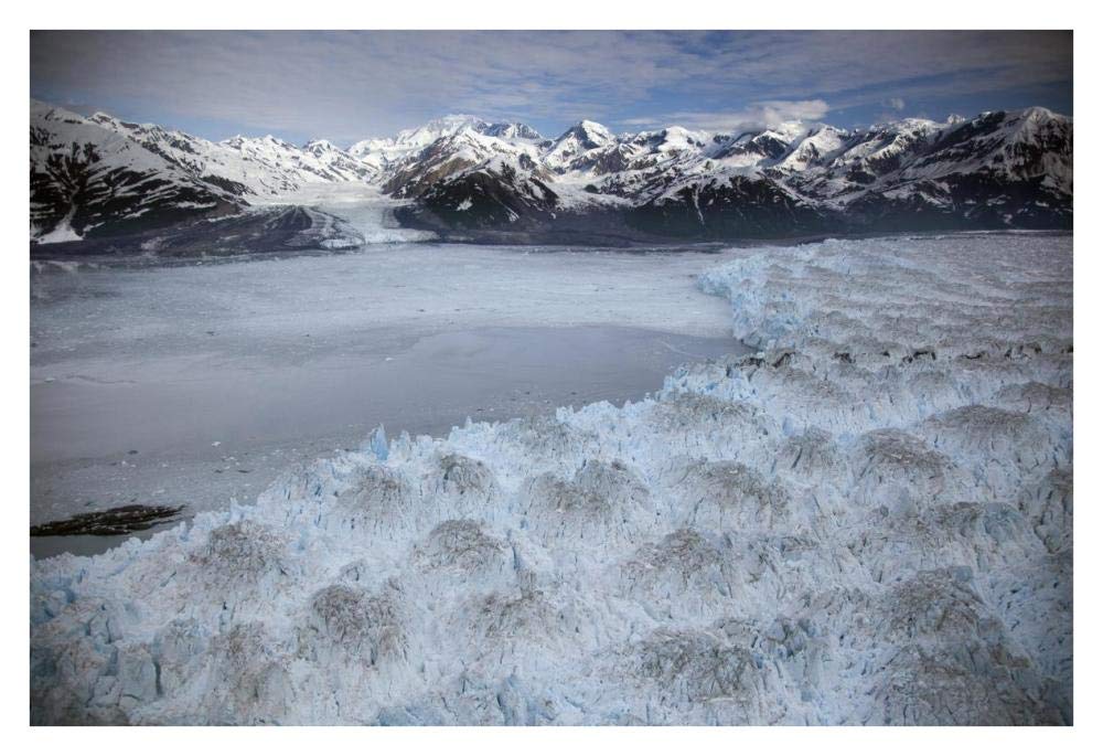 Hubbard Glacier encroaching on Gilbert Point, Wrangell-St. Elias National Park, Alaska-Paper Art-38x26”