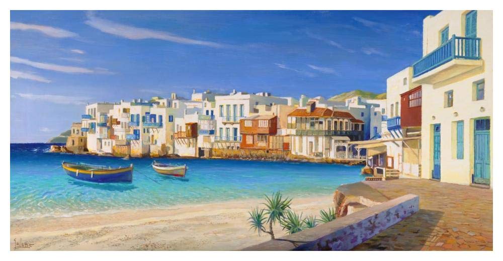 Mykonos-Paper Art-50x26”