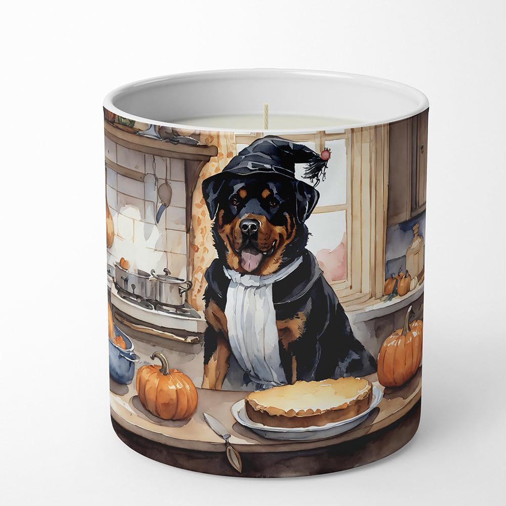 Rottweiler Fall Kitchen Pumpkins Decorative Soy Candle