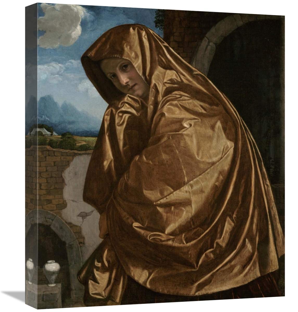 Saint Mary Magdalene at the Sepulchre-Canvas Art-18.7x22”