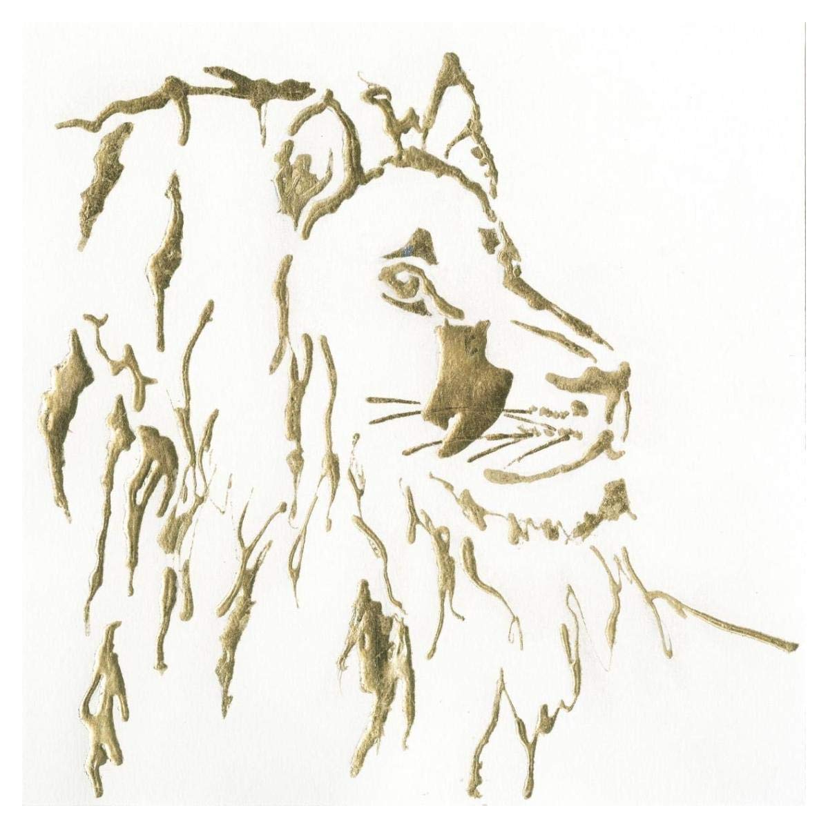 Gilded Lion -Paper Art-38x38”