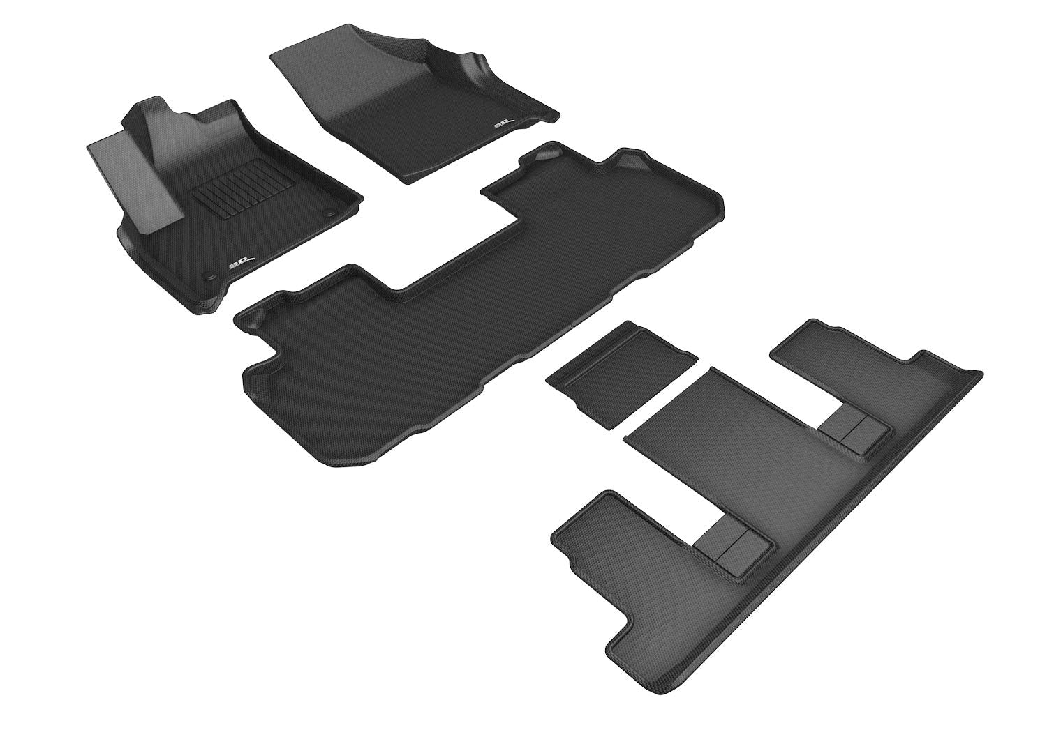 3D MAXpider BUICK ENCLAVE 7-SEAT 2018-2022 KAGU BLACK R1 R2 R3
