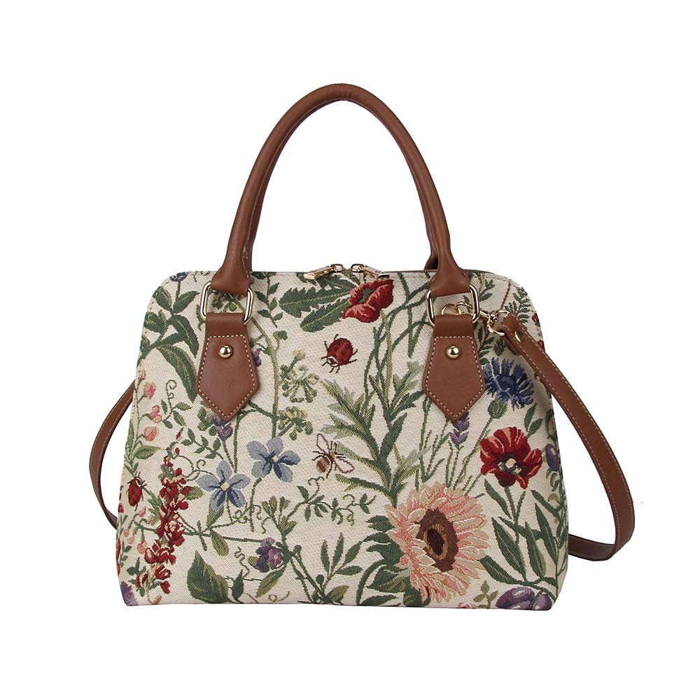 Morning Garden Convertible Top Handle Purse Handbag