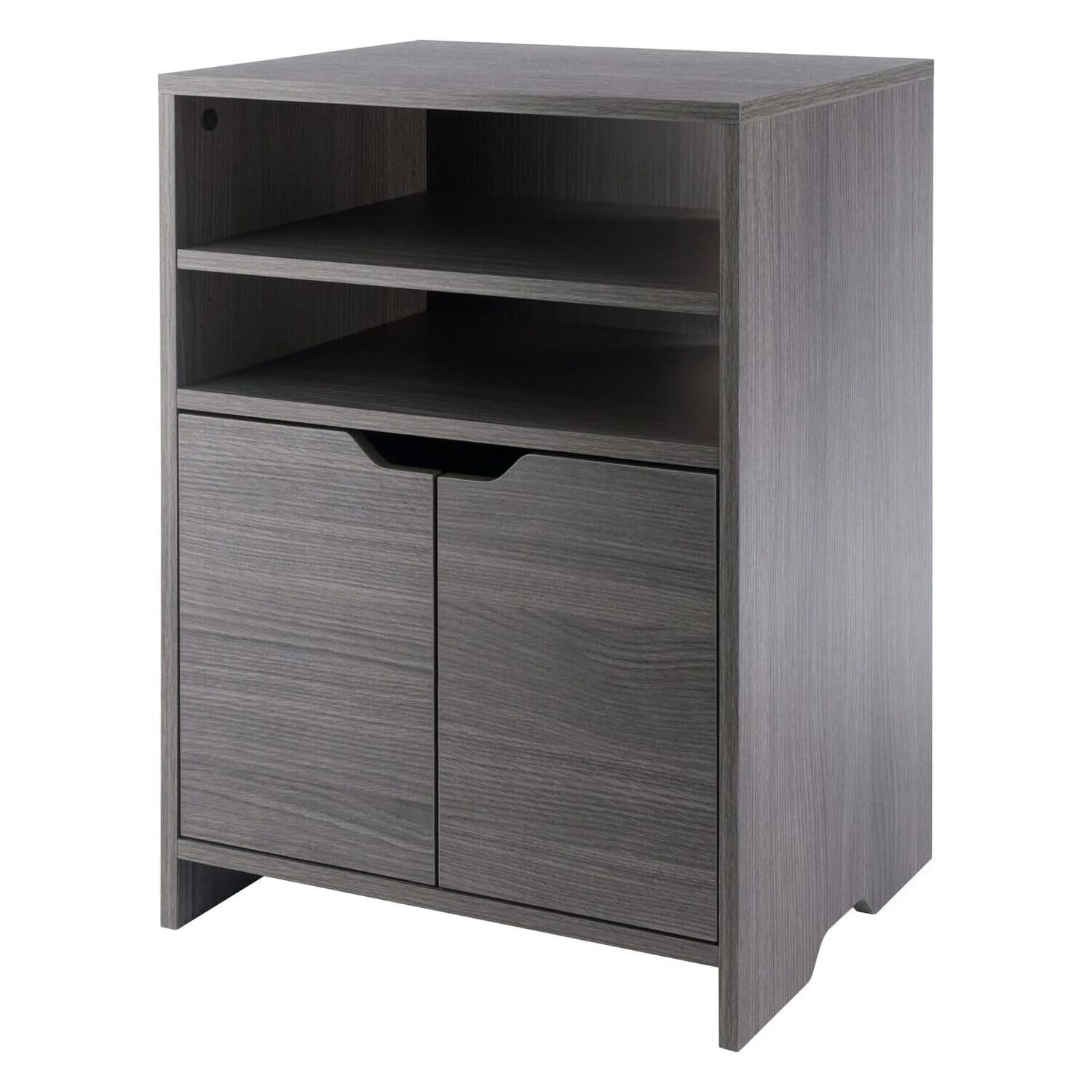 Nova Open Shelf Storage Cabinet, Charcoal