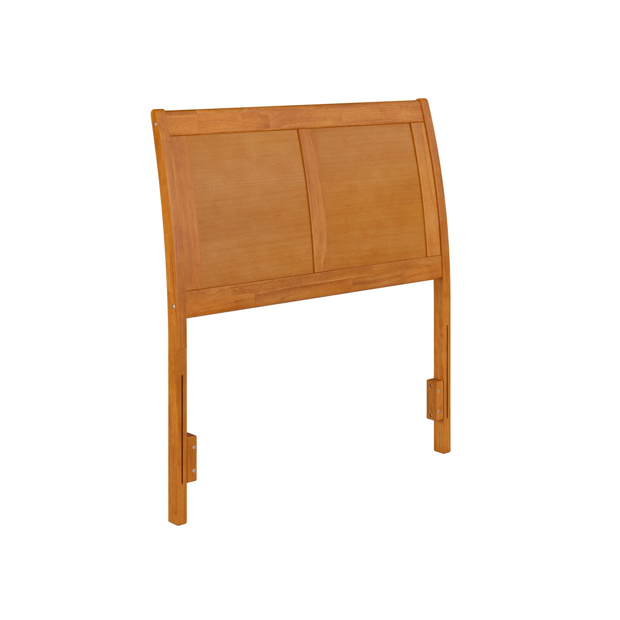 Portland Twin Sleigh Solid Wood Panel Headboard in Light Toffee