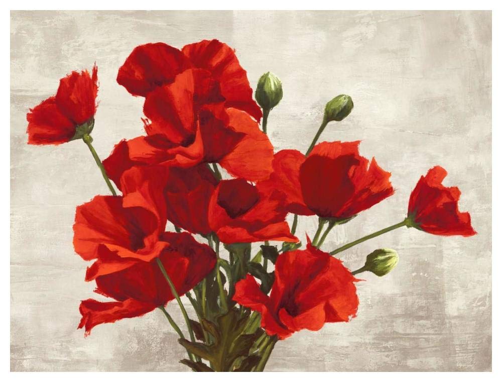 Bouquet of Poppies-Paper Art-50x38”