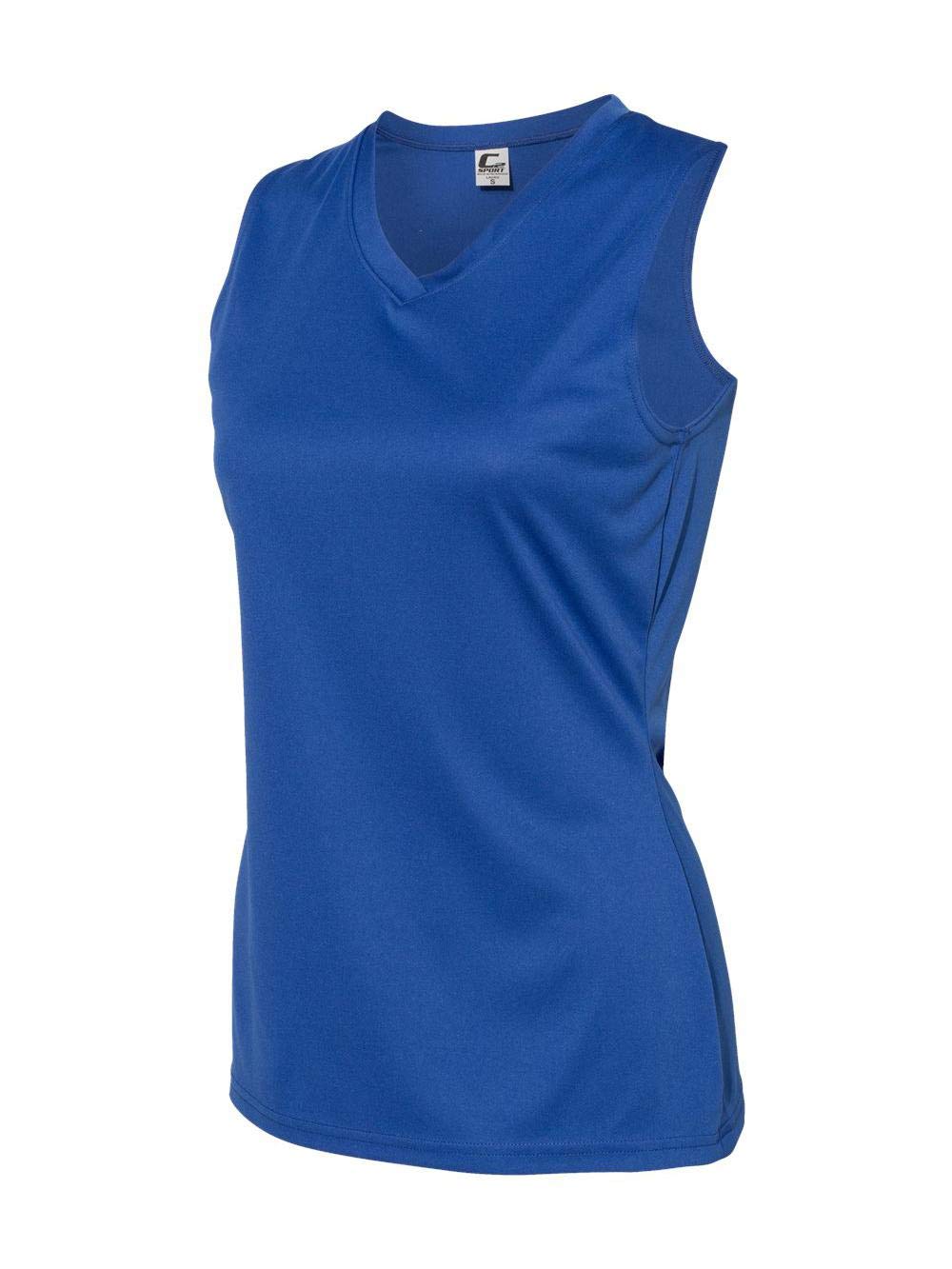 C2 Sport Womens Sleeveless V-Neck T-Shirt - Royal, L