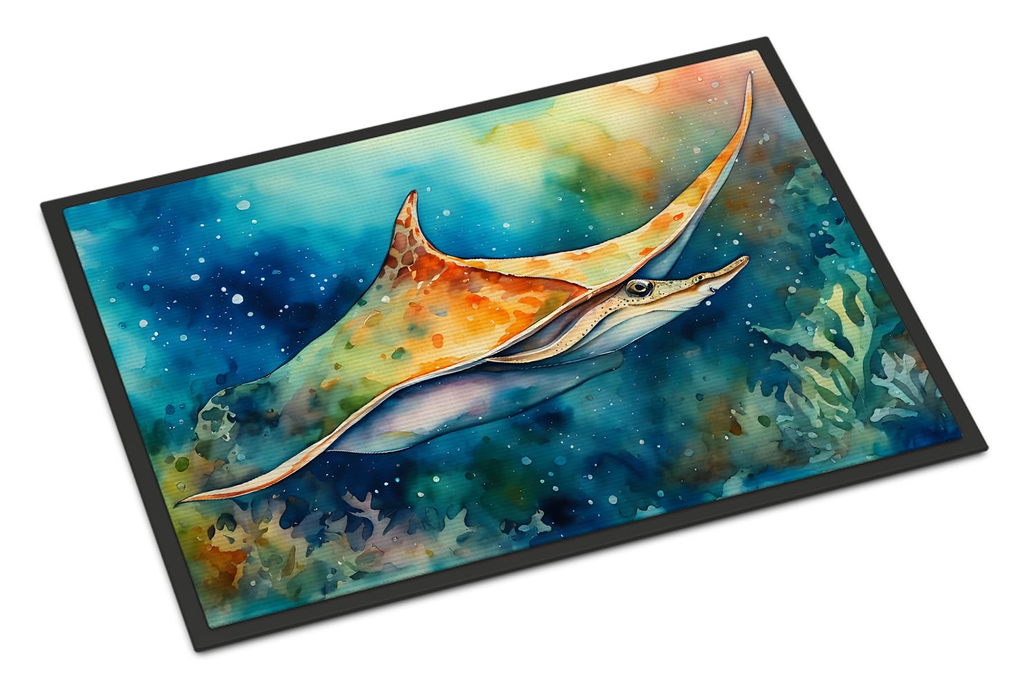 Carolines Treasures DAC2832JMAT Sting Ray Doormat Front Door Mat Indoor Outdoor Rugs for Entryway, Non Slip Washable Low Pile, 24H X 36W