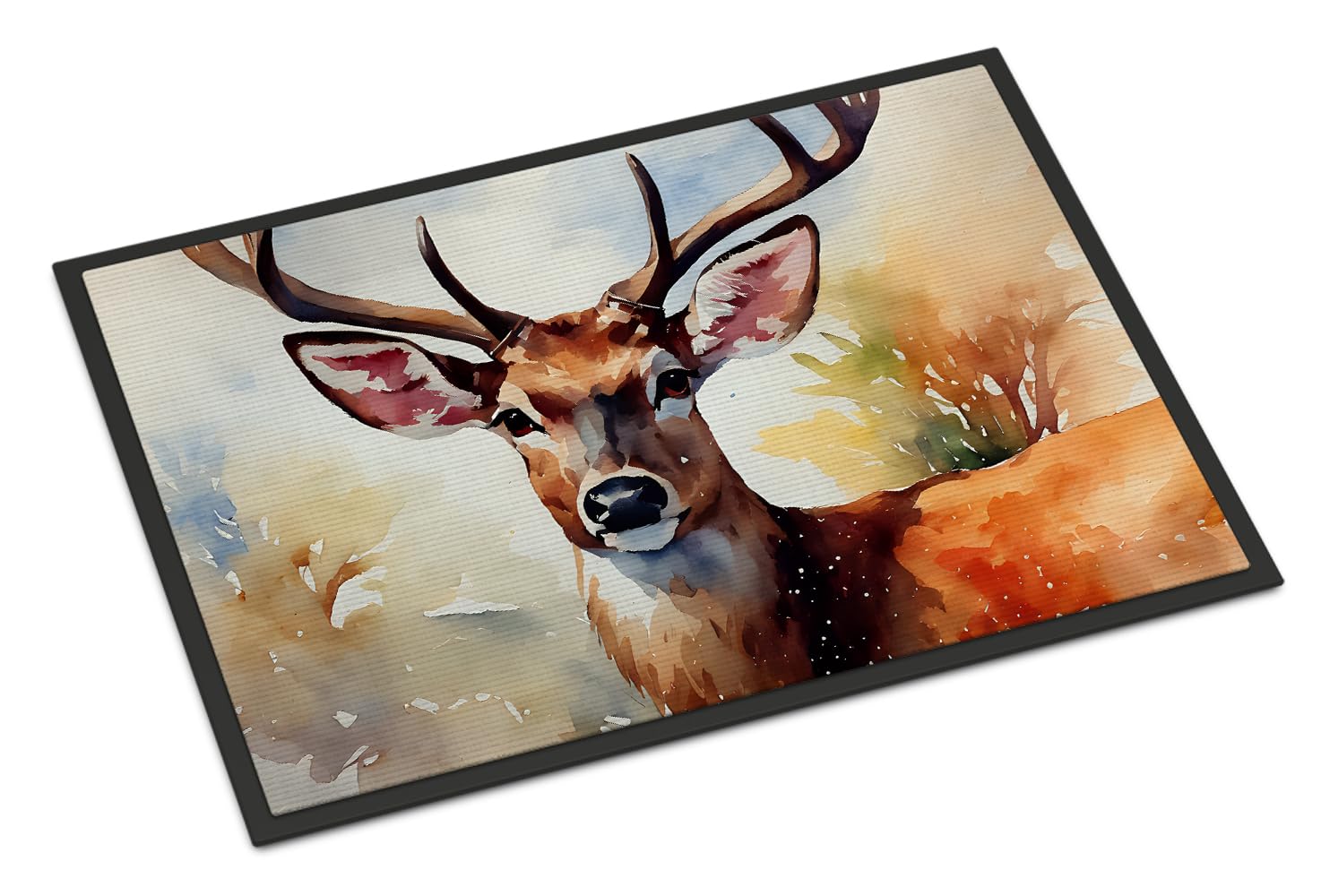 Carolines Treasures DAC2902JMAT Deer Doormat Front Door Mat Indoor Outdoor Rugs for Entryway, Non Slip Washable Low Pile, 24H X 36W