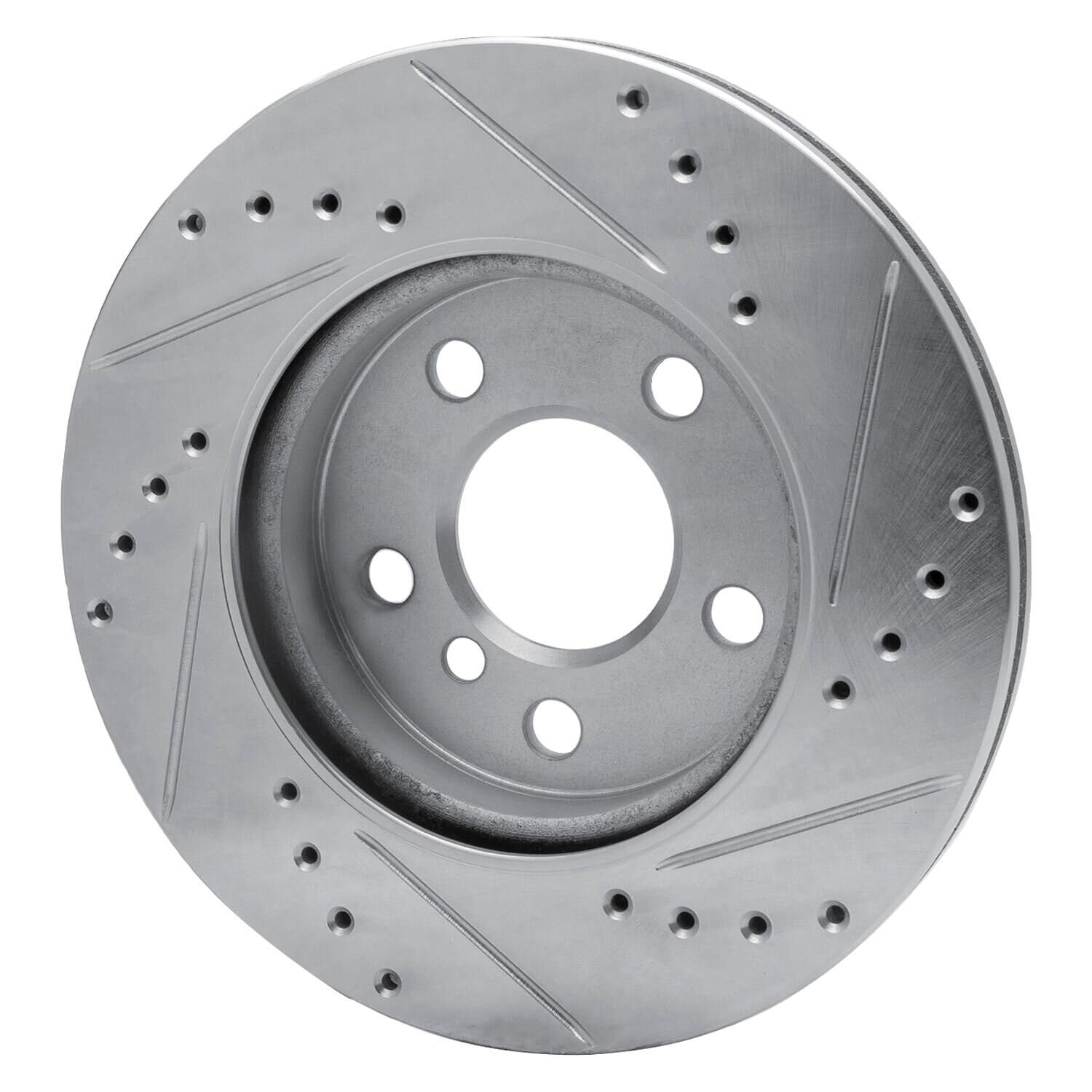 R1 Concepts Brake Rotor Drilled and Slotted Silver EDZ-32017L