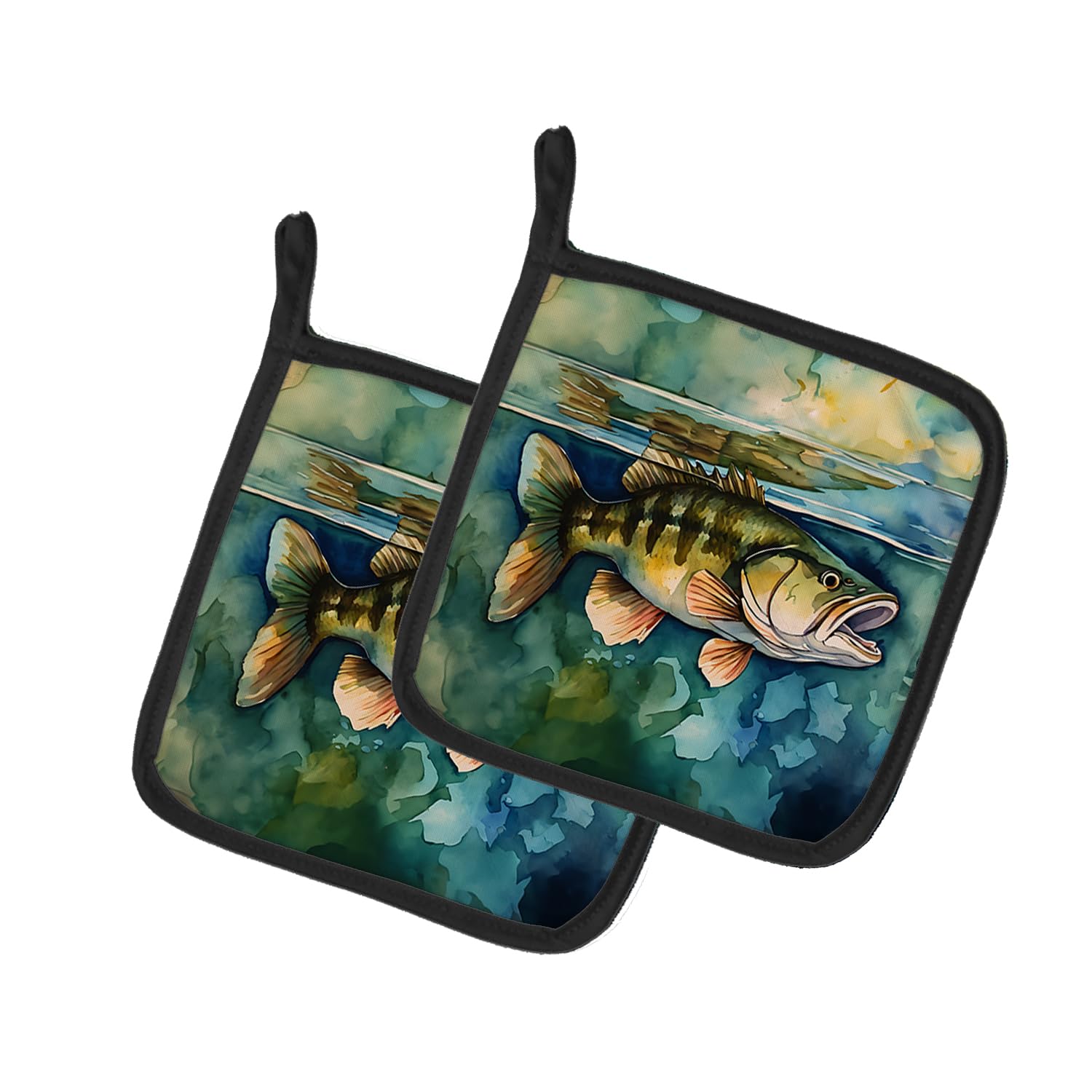 Smallmouth Bass Pair of Pot Holders