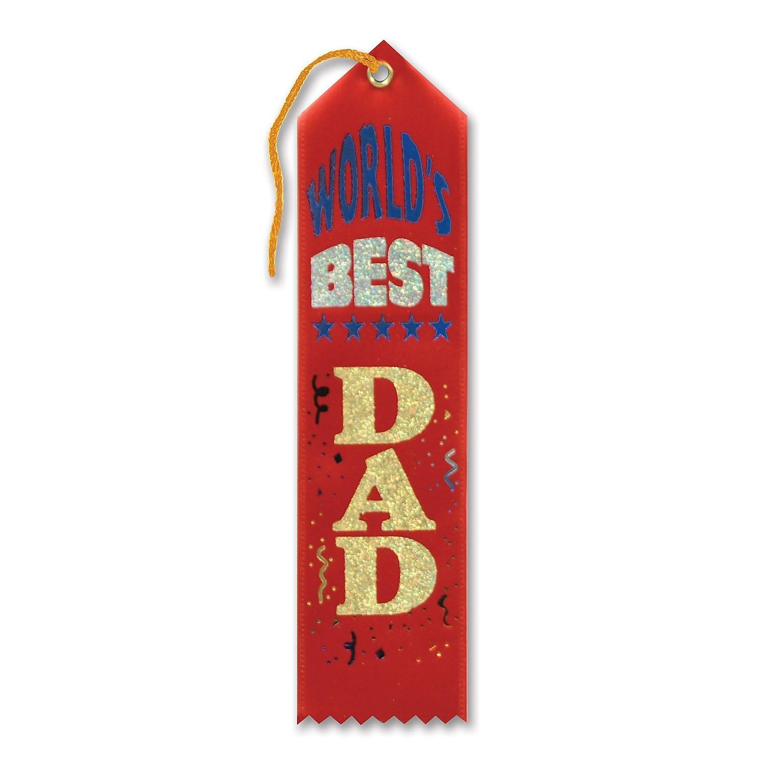 Worlds Best Dad Award Ribbon (Pack of 6)