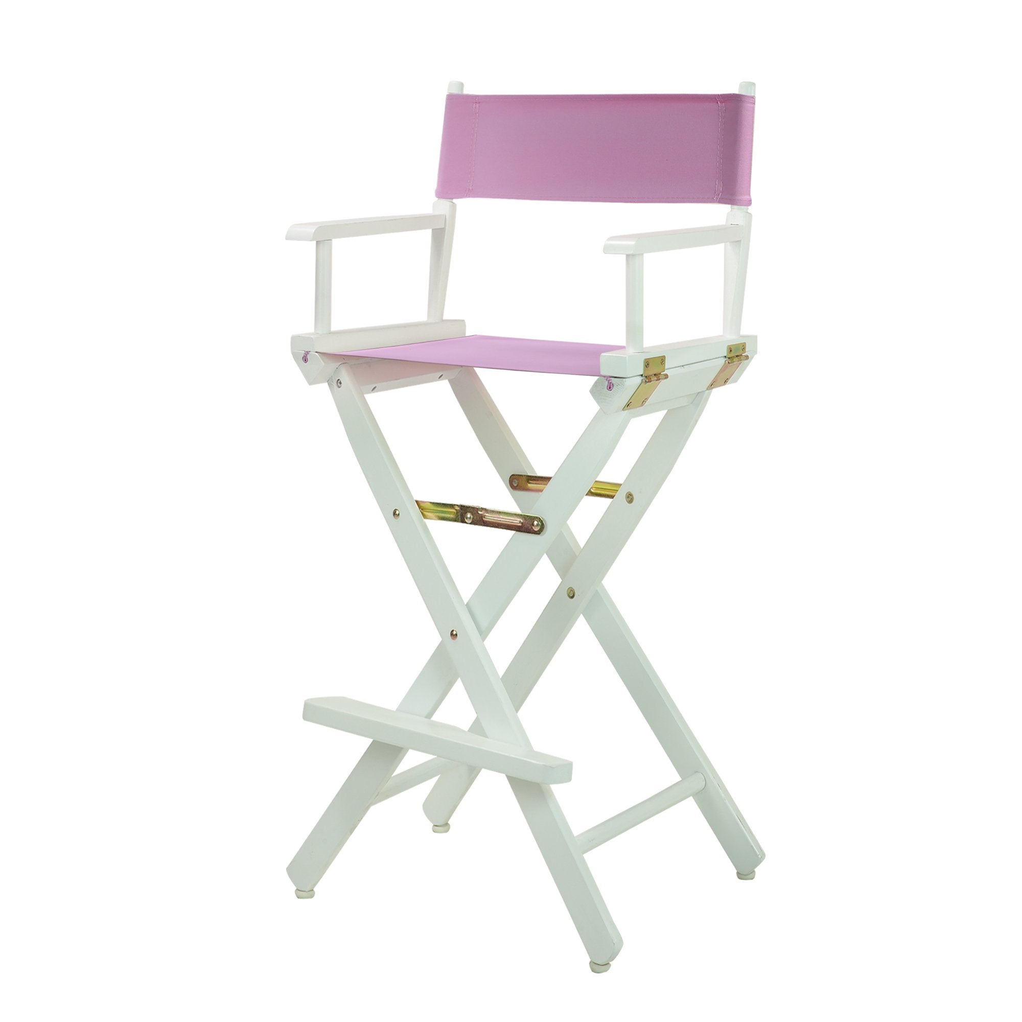 Casafoyer 30″ Director's Chair White Frame-Pink Canvas - (Pack Of 2)