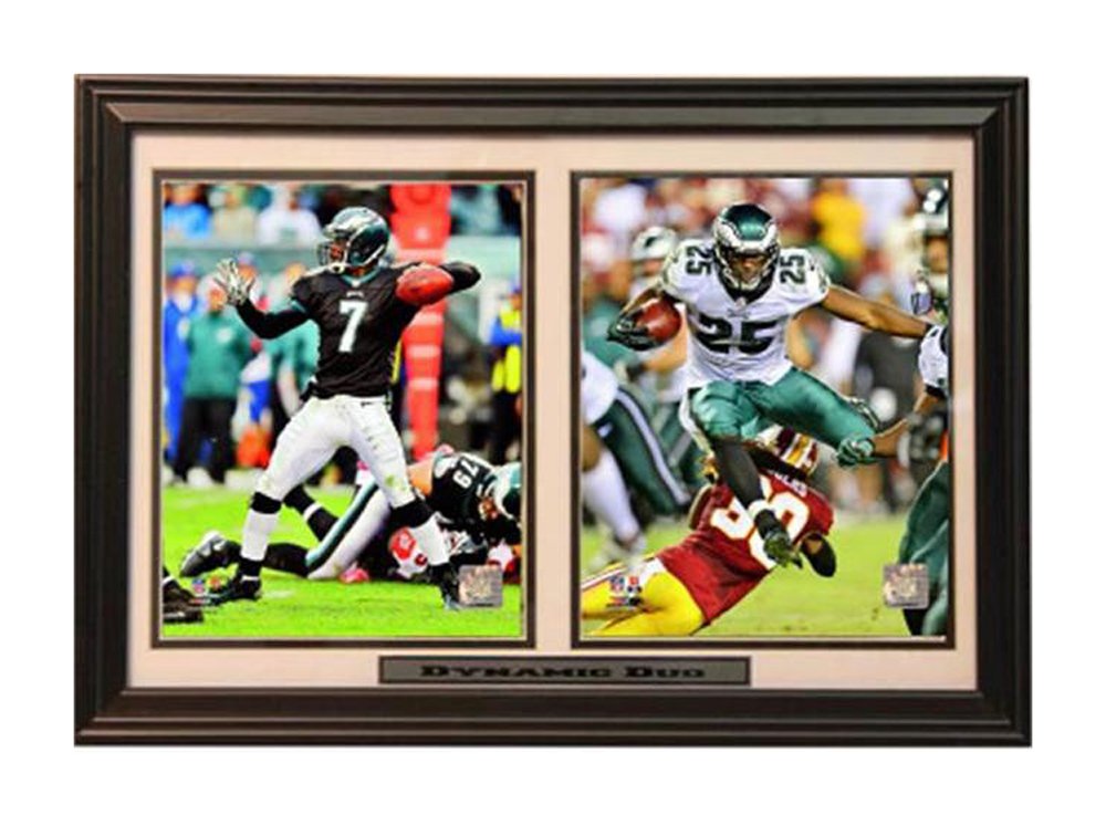 12x18 Double Frame - Philadelphia Eagles Michael Vick and LeShawn McCoy