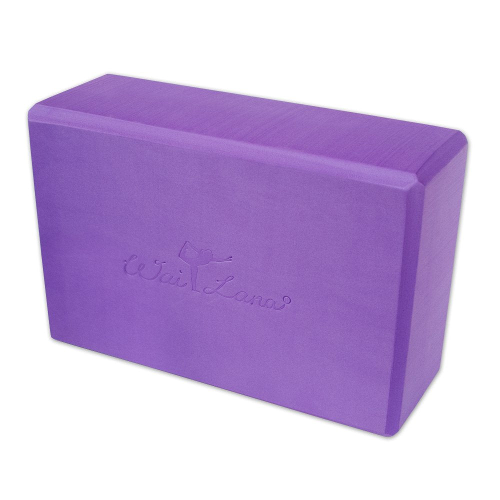 Foam Yoga Block, 3-inch, Purple