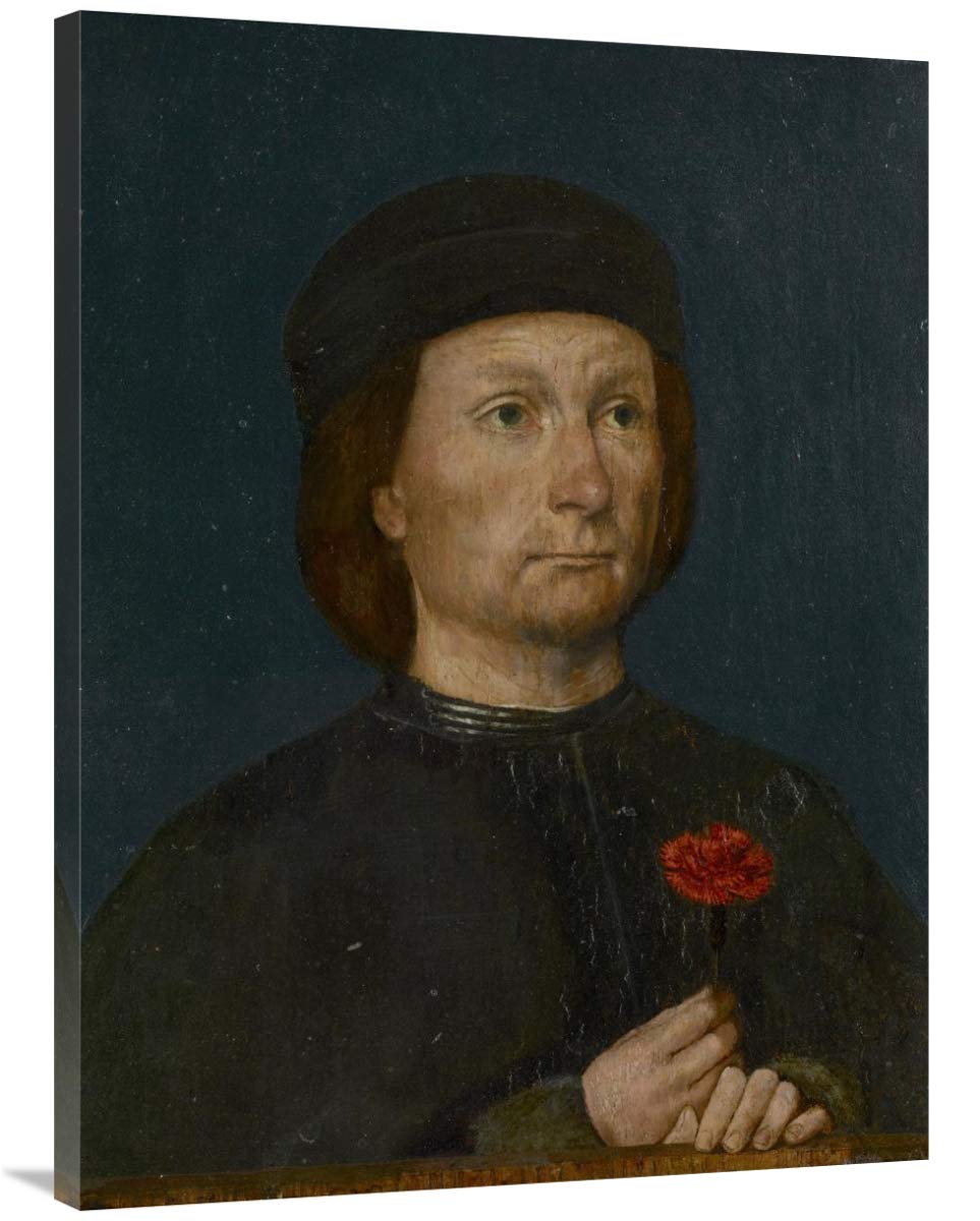 Portrait of a Man with a Pink-Canvas Art-30x40”