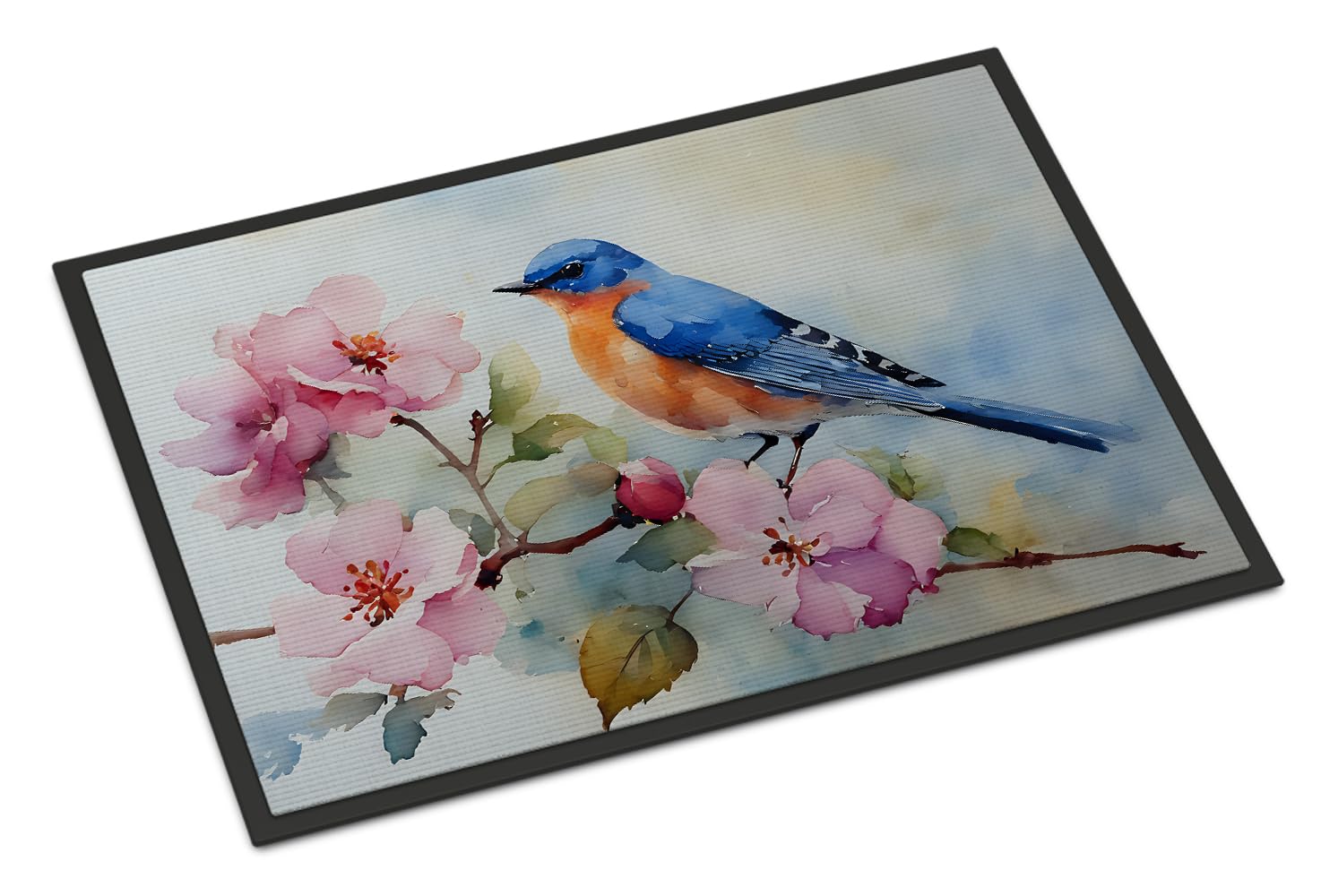 Carolines Treasures DAC3189MAT Bluebird Doormat Front Door Mat Indoor Outdoor Rugs for Entryway, Non Slip Washable Low Pile, 18H X 27W
