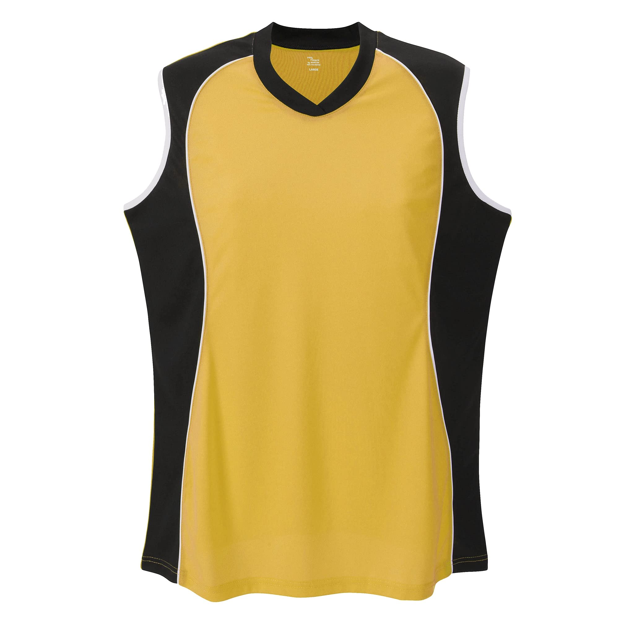SLEEVELESS V NECK JERSEY WOMENS-GOLD-MEDIUM