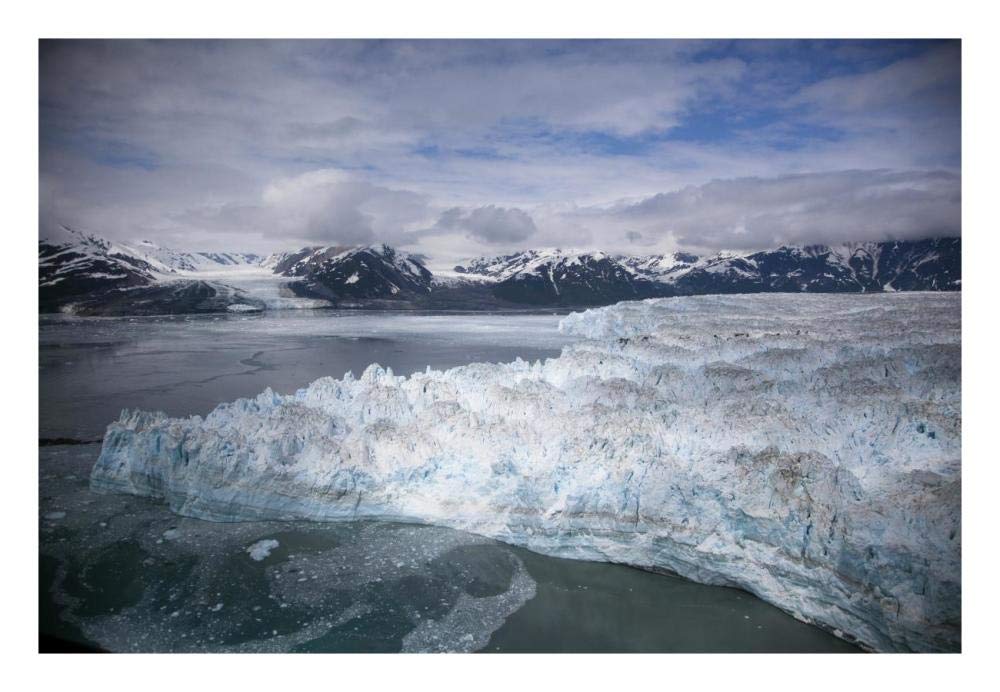 Hubbard Glacier encroaching on Gilbert Point, Wrangell-St. Elias National Park, Alaska-Paper Art-26x18”