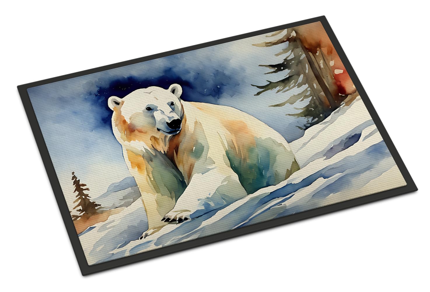 Carolines Treasures DAC2974MAT Polar Bear Doormat Front Door Mat Indoor Outdoor Rugs for Entryway, Non Slip Washable Low Pile, 18H X 27W