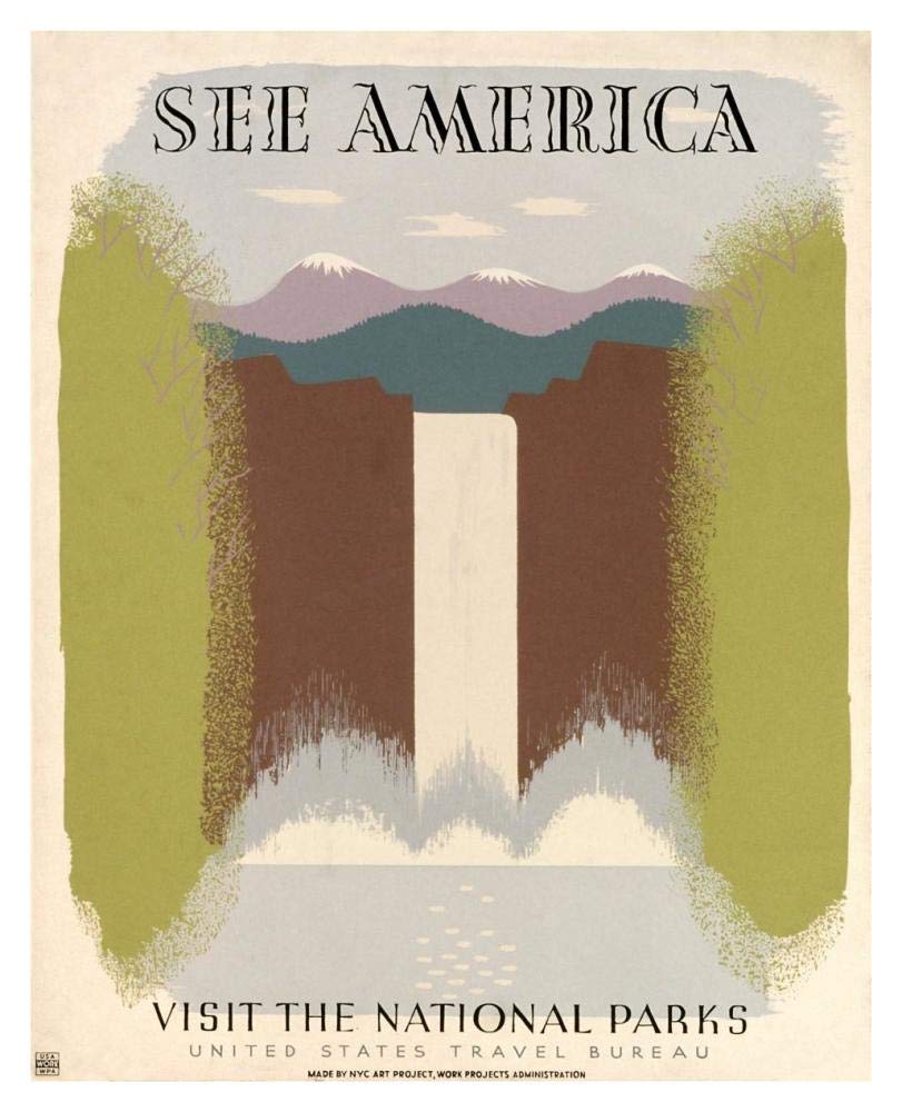 See America Visit the National Parks, ca. 1936-1940-Paper Art-30x37”