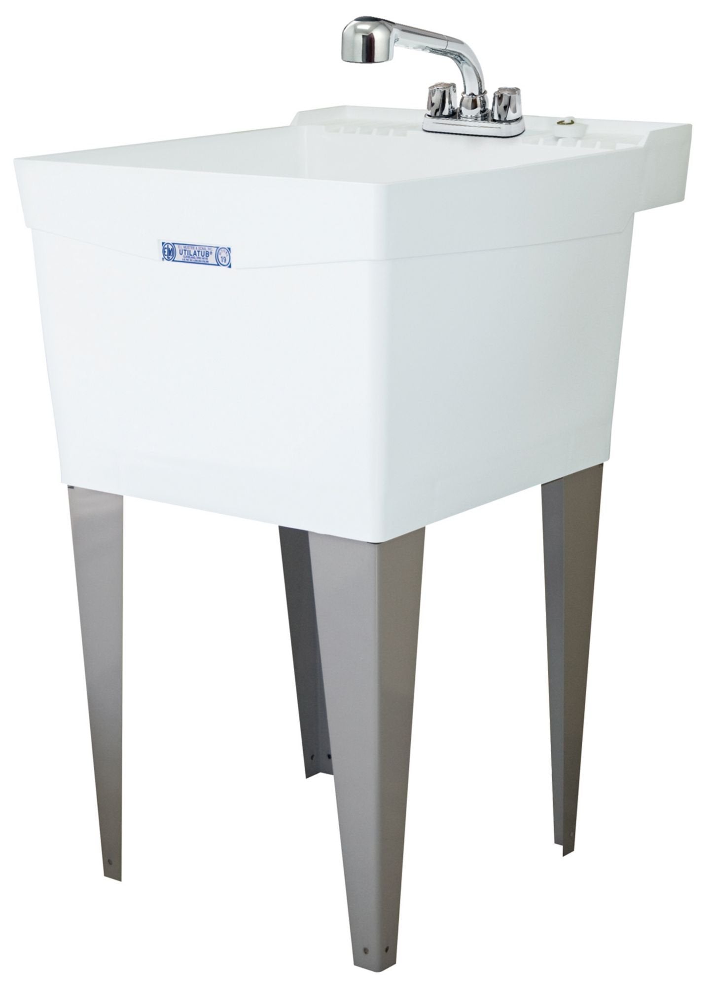 E.L. Mustee 19Cf 20X24 Combo Laun Tub, White
