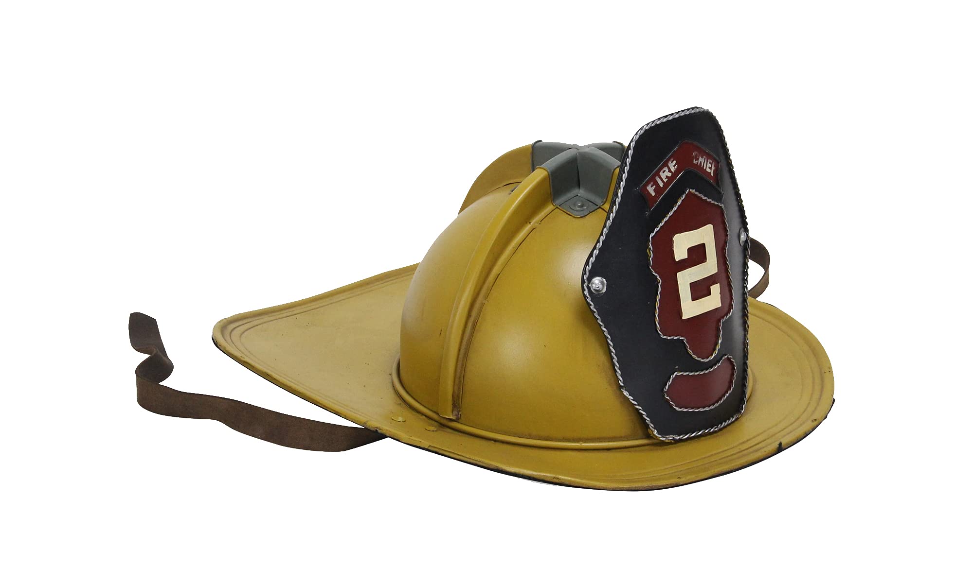 Caius Decorative Fire Captain Hat - Yellow