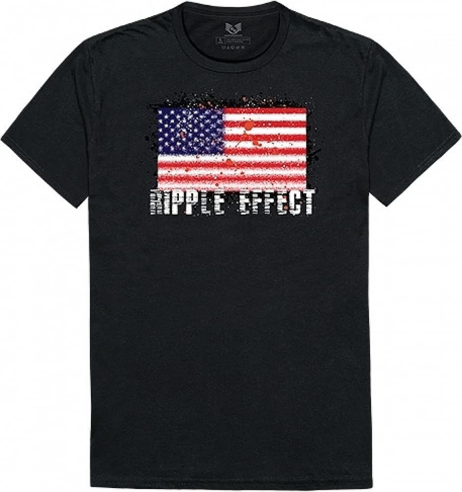 Relaxed Graphic T,Ripple Effect, Black, XL