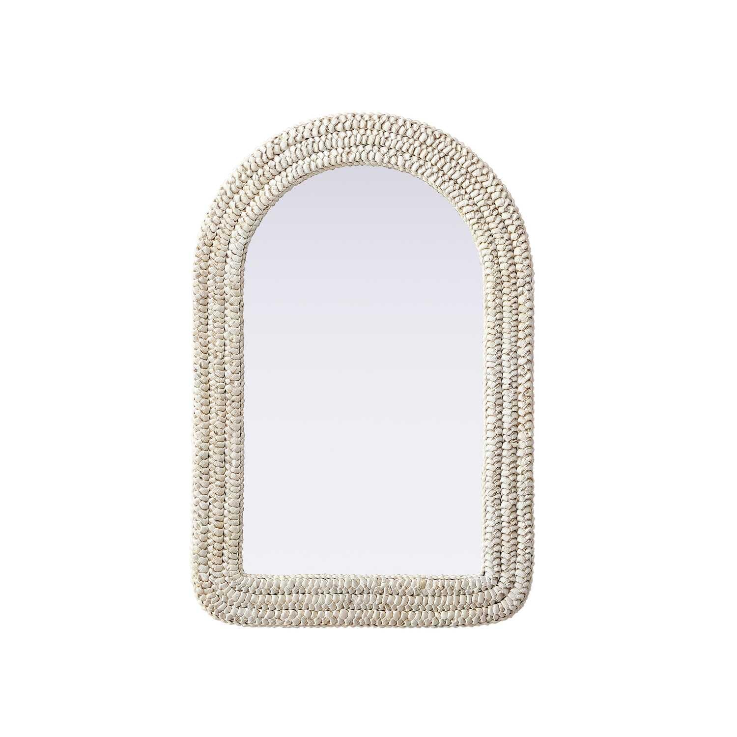 Arch Cornhusk Mirror 24x36 in Linen White