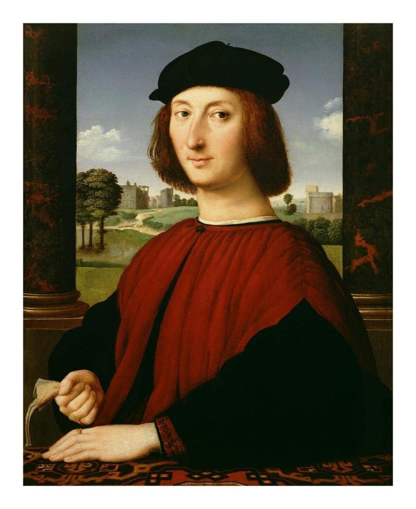 Portrait of a Young Man in Red-Paper Art-18x22”