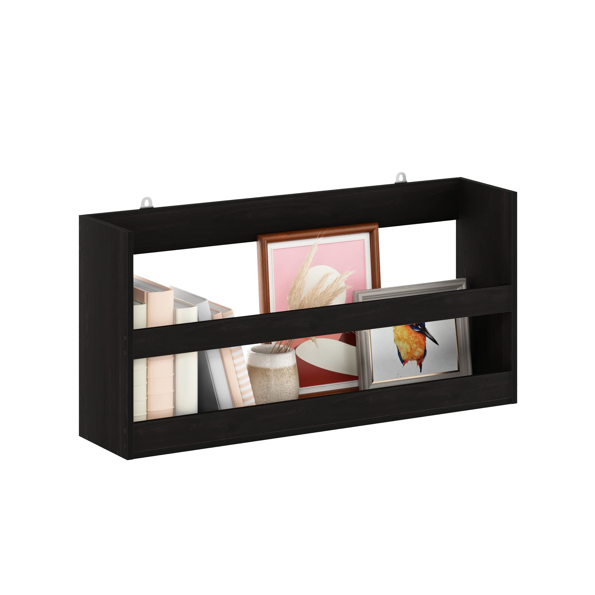 Furinno Hermite Multipurpose Wall Mounting Storage Shelf, Espresso