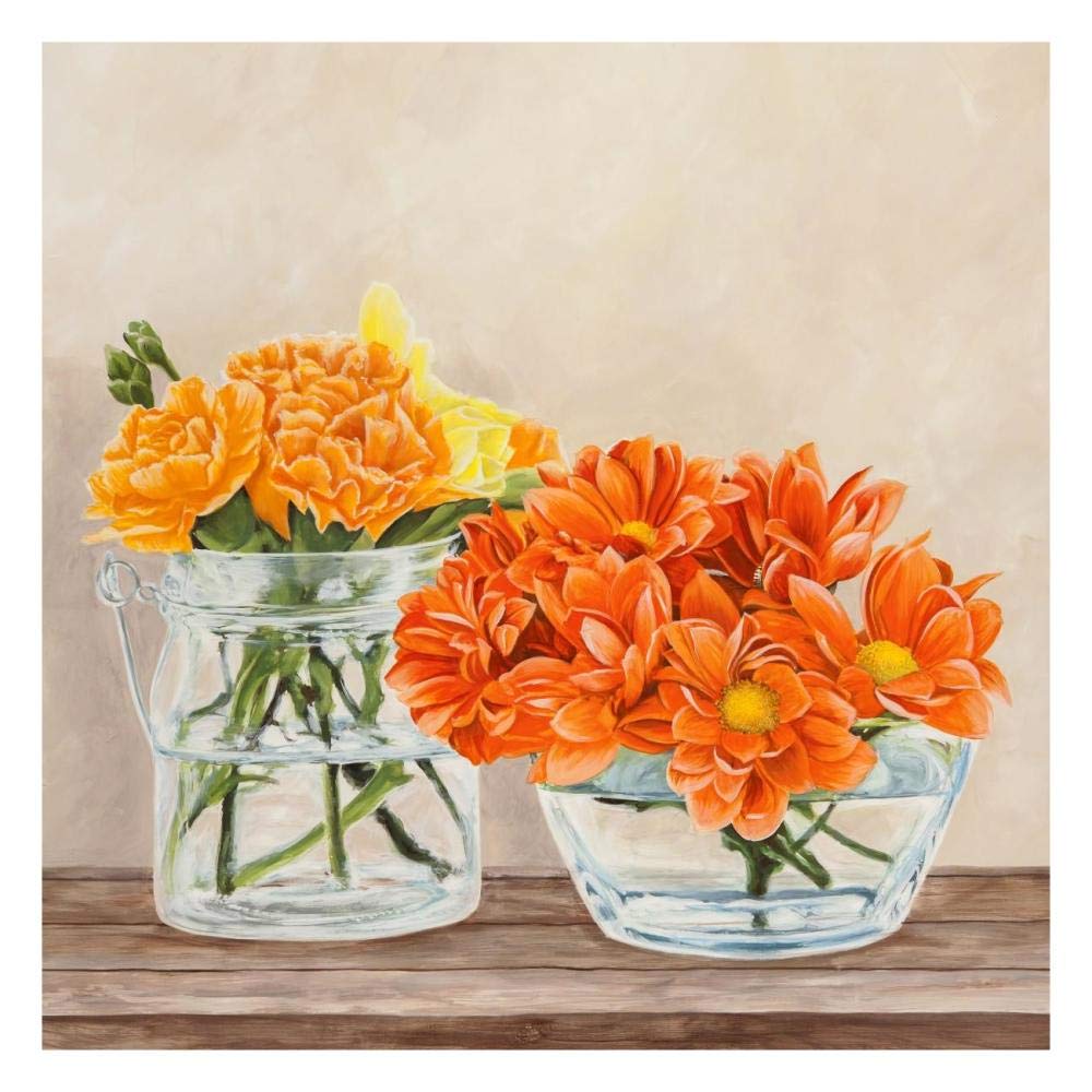 Fleurs et Vases Jaune II-Paper Art-26x26”